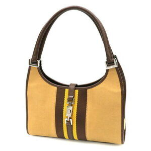 Gucci Jackie handbag beige brown canvas yellow brown web